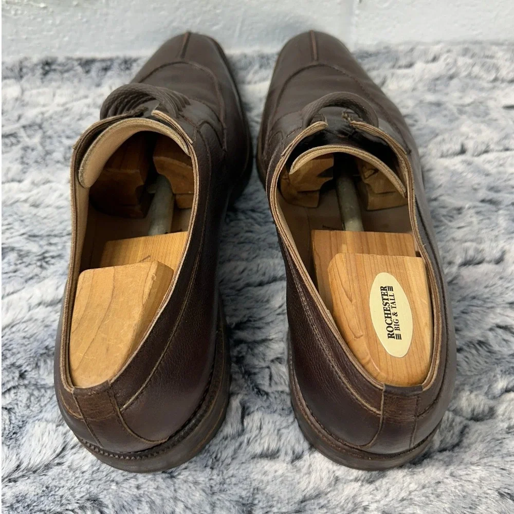Wilson and Dean Wilkes Bashford Derby Shoes Brown Pebbled Leather / Mens 10.5